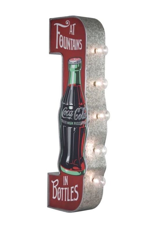 Coca-Cola at Fontains in Bottles -  Leucht Reklame LED - 60 x 20 x 10 cm