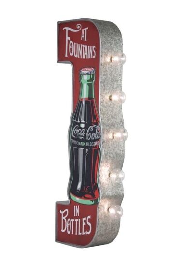 Coca-Cola chez Fontains in Bottles - Publicité lumineuse LED - 60 x 20 x 10 cm 1