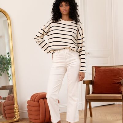 Solange straight velvet trousers WHITE