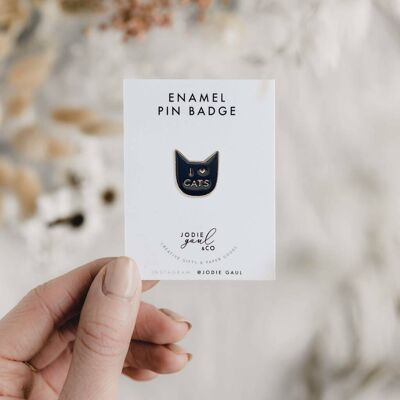 I Love Cats Enamel Pin Badge