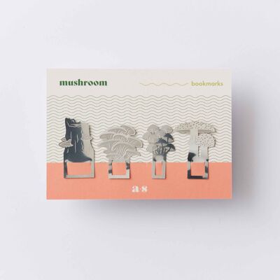 Mushroom Stainless Steel Bookmarks