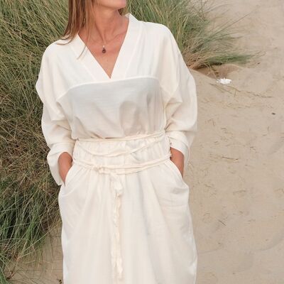Unisex Kaftan of Airy White Viscose SS'23 PRE ORDER NOW