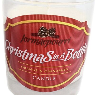 Christmas in a Bottle Glass Candle