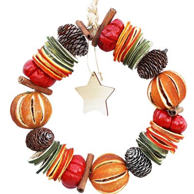 Christmas Orange Circle (available with wooden star)