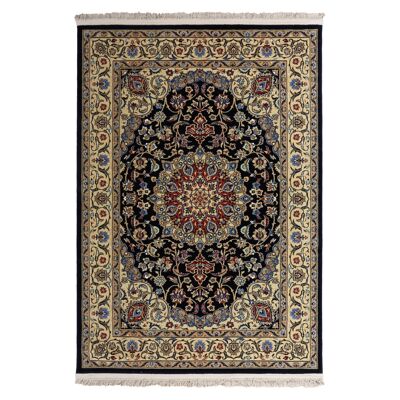 Tapis classique pure laine vierge bleu marine 170x240cm - 1