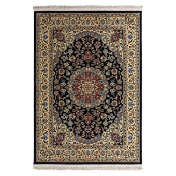 Tapis classique pure laine vierge bleu marine 200x300cm - 1 1