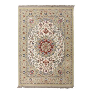 Tapis beige classique pure laine vierge 170x240cm - 1 1