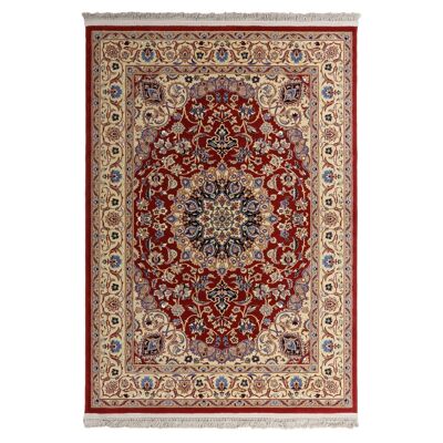 Tapis classique en pure laine vierge bordeaux 200x300cm - 1