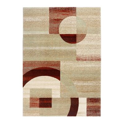 Tapis moderne beige pure laine vierge 170x240cm