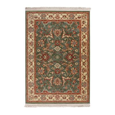 Classic pure virgin wool green rug 170x240cm