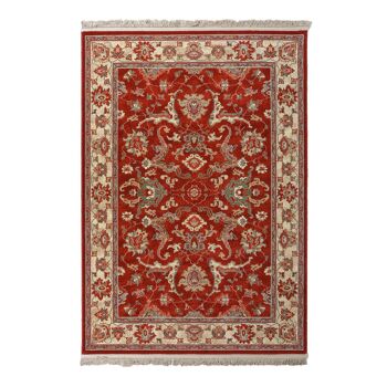 Tapis classique pure laine vierge bordeaux 140x200cm - 2 1