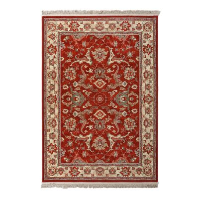 Klassischer kastanienbrauner Teppich aus reiner Schurwolle 140x200cm - 2