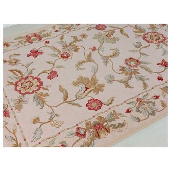 Tapis beige classique pure laine vierge 200x250cm - 1 2