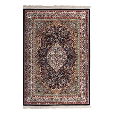 Tapis classique bleu marine pure laine vierge 140x200cm - 2