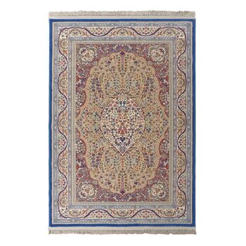 Tapis bleu classique pure laine vierge 250x300cm 1