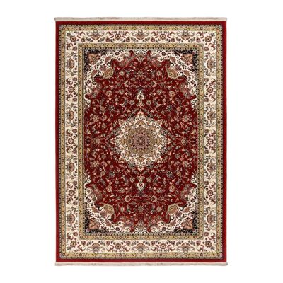 Classic rug in pure virgin wool burgundy 140x200cm - 6