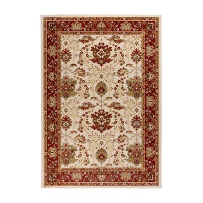 Klassischer Teppich aus reiner Schurwolle bordeaux 170x240cm
