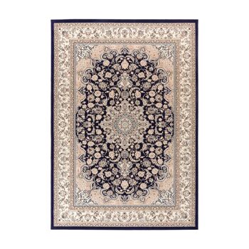 Tapis classique bleu marine pure laine vierge 250x300cm 1