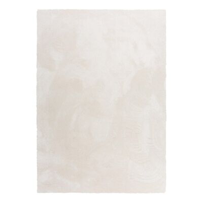 200 x 300 cm weißer Mittelflor-Teppich