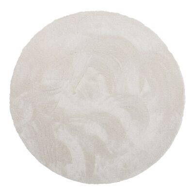 Round rug with medium bone hair 200cm in diameter