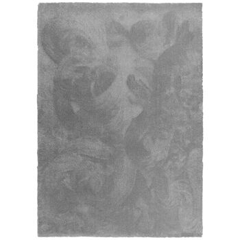 Tapis à poils mi-longs gris foncé 200x250cm 1