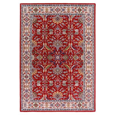 Klassischer roter Teppich aus reiner Schurwolle 120x160cm