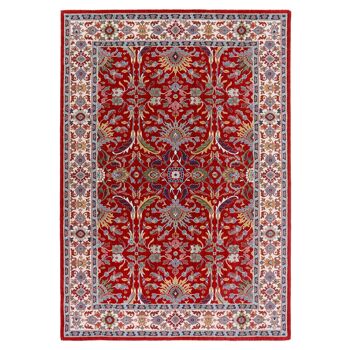 Tapis rouge classique pure laine vierge 120x160cm 1