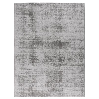 Platinium colored recycled nylon rug 140x200cm