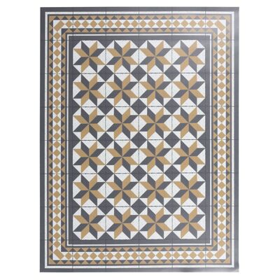 Tapis vinyle carreaux hydrauliques d'inspiration romaine 120x120cm