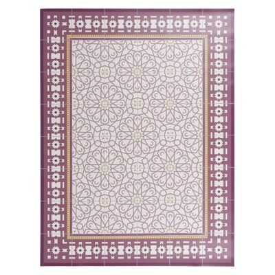 Moroccan style hydraulic tile vinyl rug 60x90cm