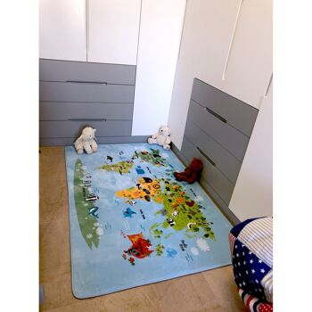 Tapis mappemonde super doux 110x170cm 2