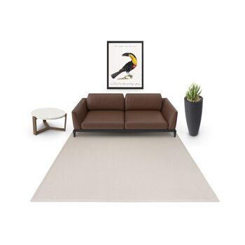 Tapis 100% Fibre Recyclée PET Nature ECO Lite Avoine 140x200cm 2