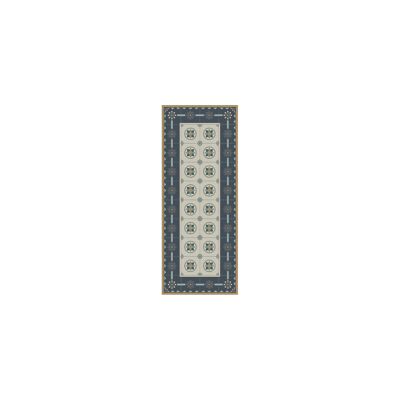 Modernist hydraulic tile vinyl rug 60x150cm - 1