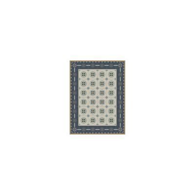 Modernist hydraulic tile vinyl rug 90x120cm - 1