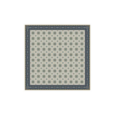 Modernist hydraulic tile vinyl rug 180x180cm - 1