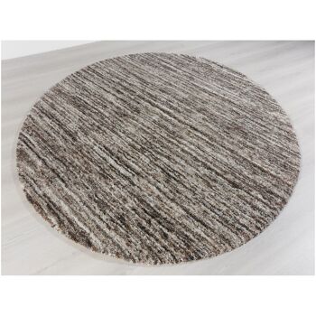 Tapis à poils longs Desert 150 Beige Rond 200cm 2