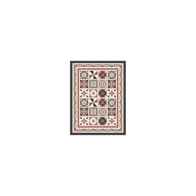 Modernist hydraulic tile vinyl rug 90x120cm - 3