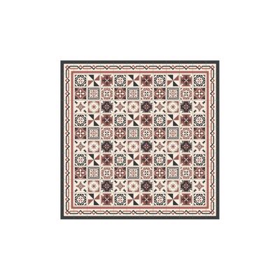 Modernist hydraulic tile vinyl rug 180x180cm - 3