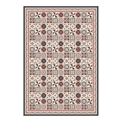 Modernist hydraulic tile vinyl rug 195x285cm - 3