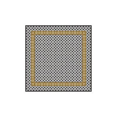 Modernist hydraulic tile vinyl rug 180x180cm - 6