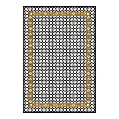Modernist hydraulic tile vinyl rug 195x285cm - 6
