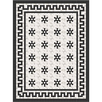 Modernist hydraulic tile vinyl rug 120x210cm - 8