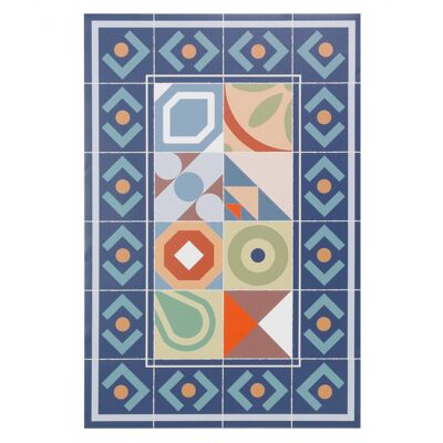 Bohemian hydraulic tile vinyl rug 60x90cm - 1