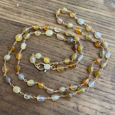 ROSARY CHAIN - Light carnelian