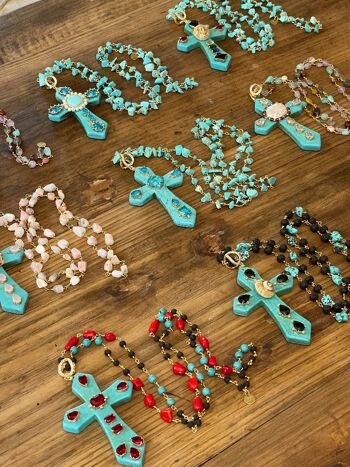 MAXI CROSS TURQUOISE - Turquoise centrale avec coquillage 2