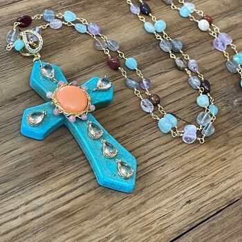 MAXI CROSS TURQUOISE - Turquoise centrale avec coquillage 3