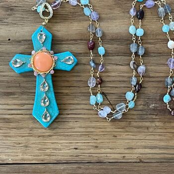 MAXI CROSS TURQUOISE - Turquoise centrale avec coquillage 4