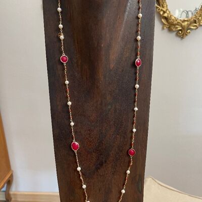 STONES AND PEARLS - RED AGATE