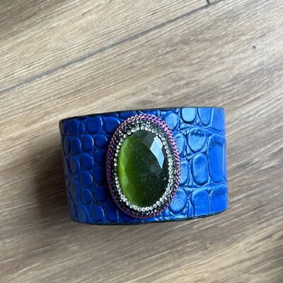 BAND BRACELETS - Blue and moss green