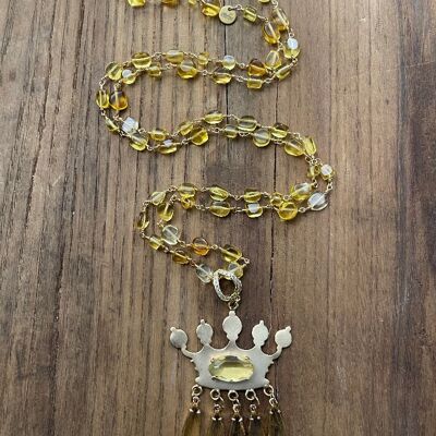 CROWN - YELLOW citrine necklace
